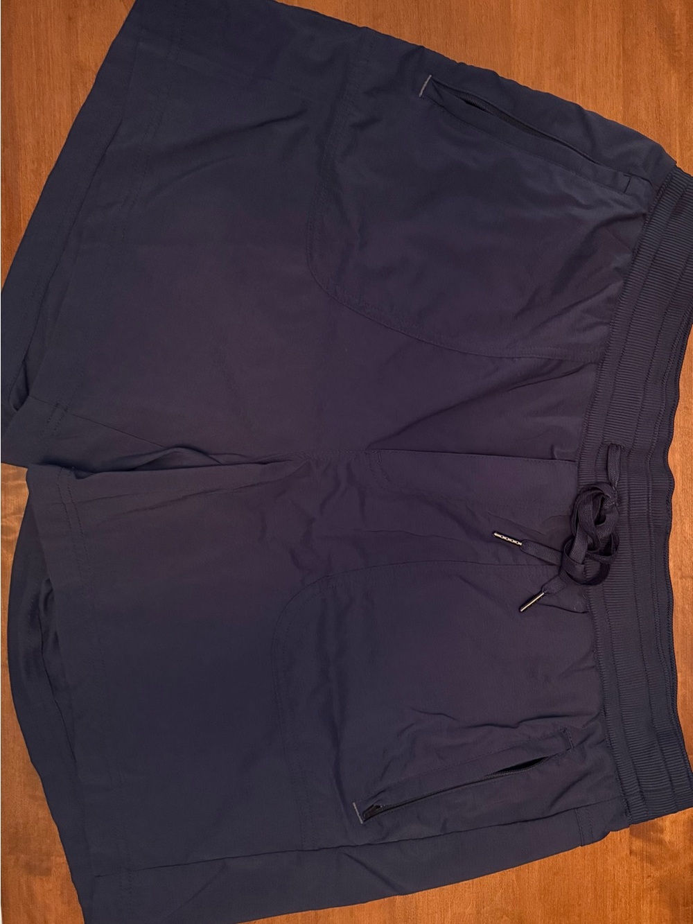 L.L. Bean Navy Camp Vista Drawstring Zip-Pocket Shorts XL